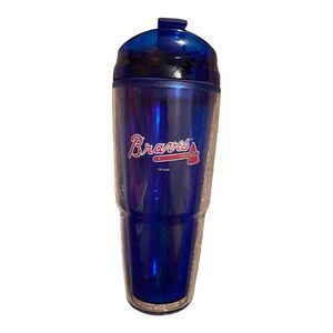 Atlanta Braves 20 Oz Blue Logo Tumbler W/ Secure Travel Lid MLB Collectable Cup